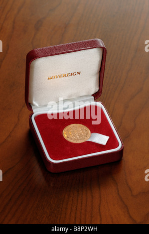 Sovereign gold coin Stock Photo