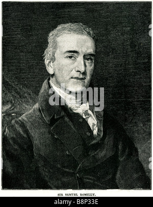 sir samuel romilly March 1 1757 November 2 1818 English legal reformer Stock Photo