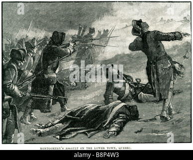 montgomery's assault on lower town quebec Richard Montgomery soldier British Army brigadier-general Revolutionary War Stock Photo