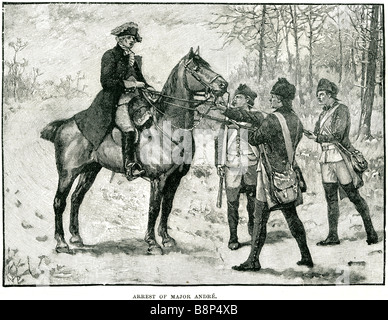 arrest Major John André 2 May 1750 – 2 October 1780 British army officer hanged spy American Revolutionary War Stock Photo