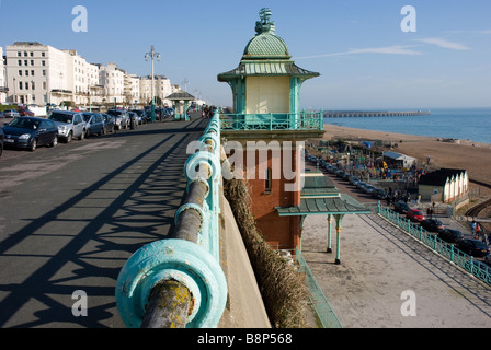 The Madeira Lift on Brighton seafront, it goes from Marine Parade down ...