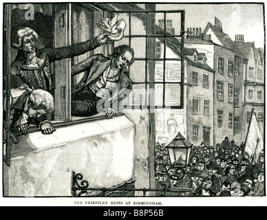 priestley riots at birmingham 1791 England religious Dissenters Joseph Stock Photo