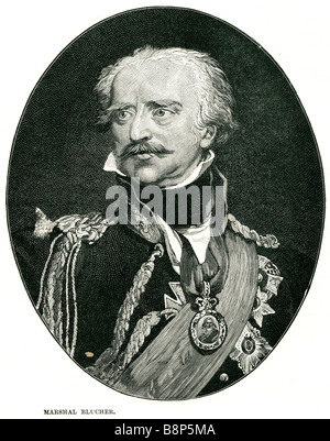 marshal blucher Gebhard Leberecht von Blücher Fürst Prince von Wahlstatt December 16, 1742 - September 12, 1819 Stock Photo