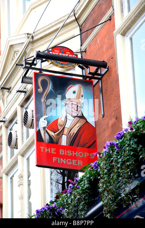 The Bishop's Finger pub, West Smithfield, London Stock Photo - Alamy