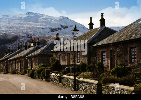 Village of Luss on Loch Lomond Argyllshire Scotland Stock Photo