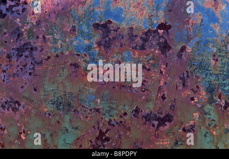 paint and rust patterns Stock Photo