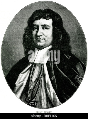 Gilbert Burnet (September 18, 1643 – March 17, 1715) was a Scottish theologian and historian, and Bishop of Salisbury. He was fl Stock Photo