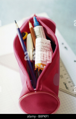 Pencil case Stock Photo