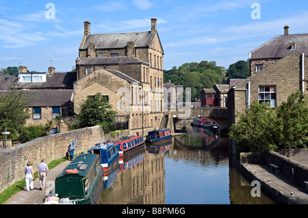 Looking towards Belmont bridge Skipton UK Stock Photo