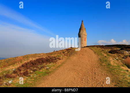 Hartshead Pike near Ashton-under-Lyne, Tameside, Greater Manchester, Lancashire, England, UK. Stock Photo