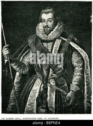 Sir Robert Cecil Earl of Salisbury 1563 1612 Secretary of State Stock Photo