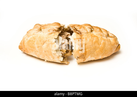 Cornish pasty isolated on a white studio background Stock Photo