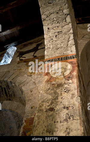 Interior of the church Sant Climent de Taüll. Vall de Boí, Catalonia, Spain. Stock Photo