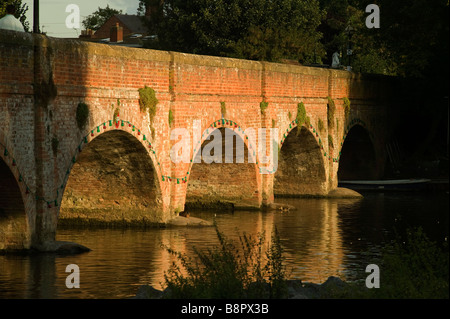 Old Tramway Bridge over river Avon,  Stratford upon Avon Stock Photo