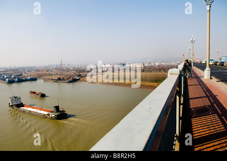 Big ships and tankers on the Yangtze river in China Stock Photo - Alamy