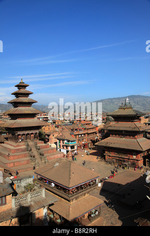 Nepal Kathmandu Valley Bhaktapur Taumadhi Tol Nyatapola Temple Kasi Biswanath Stock Photo