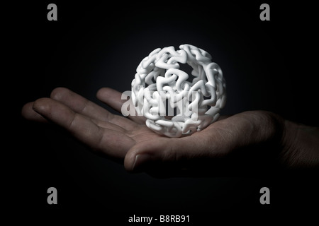 A production by 3-dimensional printing of a modern sculpture. Production en 3 dimensions d' une sculpture moderne. Stock Photo