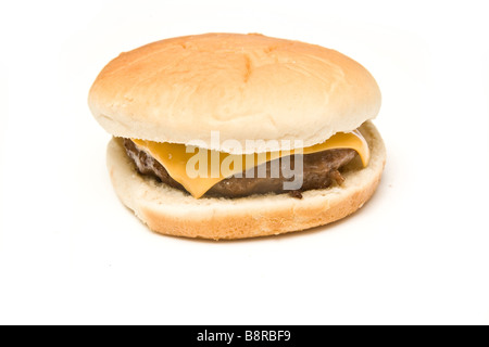 Cheeseburger isolated on a white studio background Stock Photo