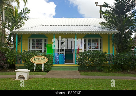 Chattel House Village, Chattel House style gift shops in Holetown, 'West Coast' of Barbados, St. James Parish Stock Photo