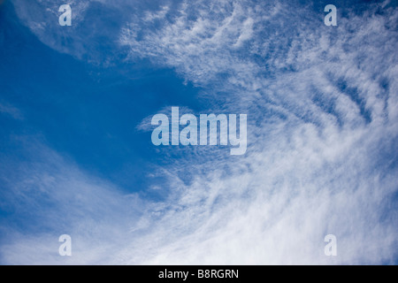 Unusual cloud formations in a winter Colorado sky Stock Photo