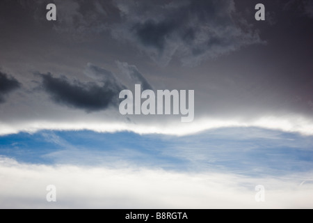 Dramatic sky and clouds near the Cerro Summit (7958'), Gunnison County, Highway 50, Colorado, USA Stock Photo