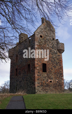 Greenknowe tower, near Gordon, scottish Borders Stock Photo