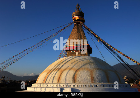 Nepal Kathmandu Valley Boudhanath Bodhnath Stupa Stock Photo