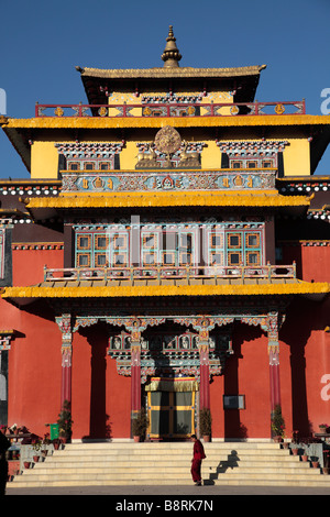 Nepal Kathmandu Valley Boudhanath Bodhnath Shechen tibetan buddhist monastery Stock Photo