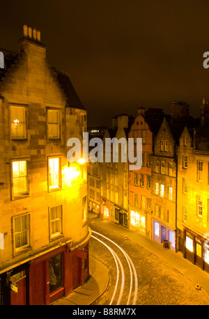 Scotland Edinburgh Old Town Looking down on West Bow in the Old Town Stock Photo