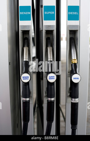 Petrol pump in Germany Stock Photo