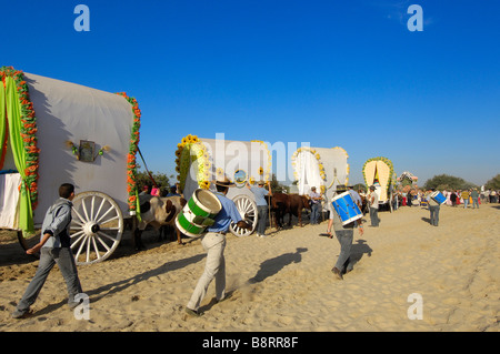 Pilgrims On Road To El Rocio Village pilgrimage to el Rocio Huelva province Andalusia Spain Stock Photo