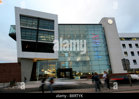 Atrium building home of the Cardiff School of Creative and Cultural Industries University of Glamorgan Cardiff South Wales UK Stock Photo