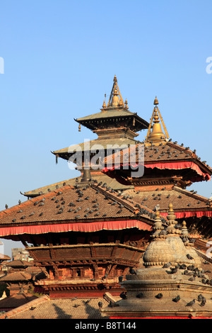 Nepal Kathmandu Durbar Square temples general view Stock Photo