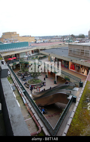 A Ariel view of the Harlequin shopping centre at Watford, England, Uk Stock Photo