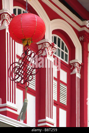 old Chinese Merchant House, China Town, Singapore Stock Photo