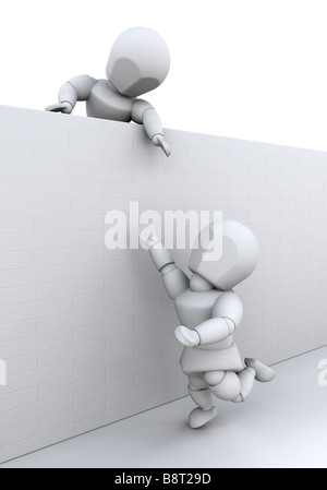 3D rendered image showing teamwork Stock Photo