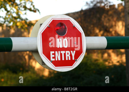 No entry sign at a security point.
