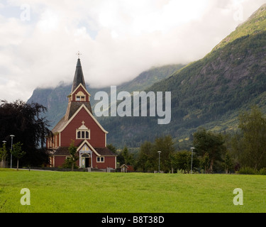 Olden new church (1934), in Oldedalen, Olden, Norway Stock Photo