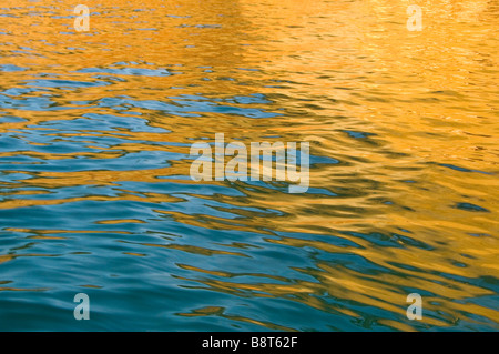 Great Lakes Lake Superior reflections of color on the water's surface Stock Photo