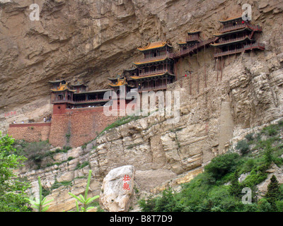 Hanging monastery at Heng Shan in Shanxi, China Stock Photo