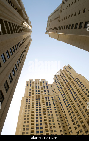 apartment buildings in dubai, uae Stock Photo