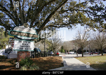 Historic downtown square in Ocala Florida USA Stock Photo