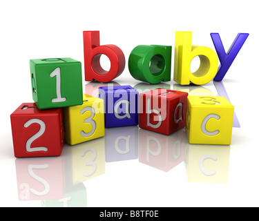 Building blocks for babies Stock Photo