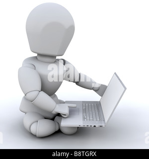 Someone working on a laptop Stock Photo