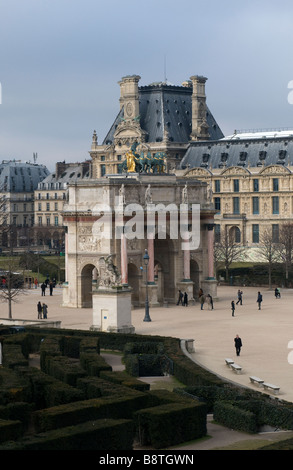 Arc de Triomphe du Carrousel in Paris, France Stock Photo