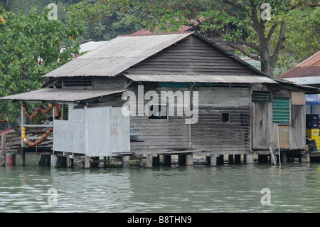 Stilt house near the landing jetty at Ubin Village, Pulau Ubin, Singapore. Stock Photo