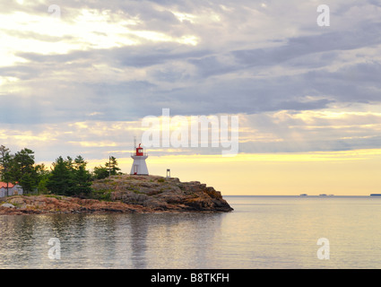 Beautiful Georgian Bay, Lake Huron near the Killarney lighthouse Stock Photo