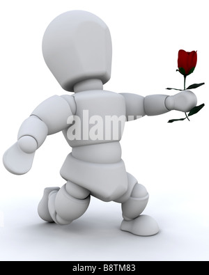 A man giving a rose Stock Photo