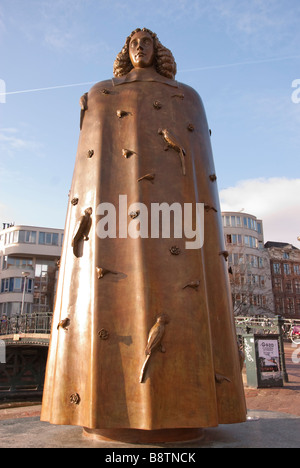 Bronze Baruch de Spinoza Amsterdam Stock Photo