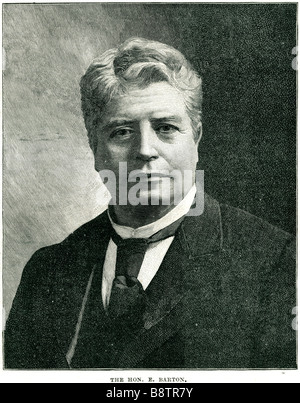 the hon. e. barton Sir Edmund Barton, GCMG, KC (18 January 1849 – 7 January 1920), Australian politician and judge, was the firs Stock Photo